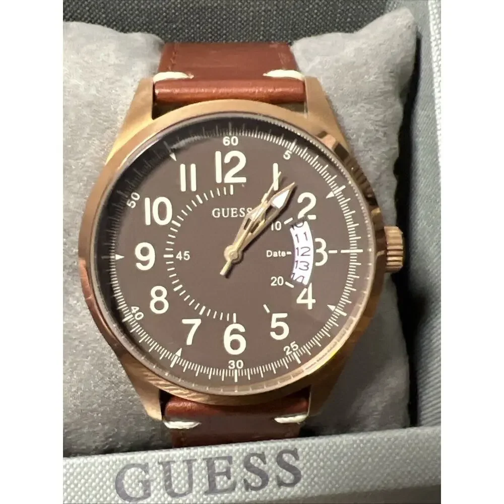 Guess Dakota U1102G3 Men's Rose‎ Gold Stainless Steel Dial Quartz Analog Watch